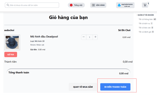 Bước 4: Kiểm tra thông tin và đi đến thanh toán